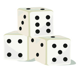 dice game icon gambling poker casino win isolated on white background