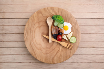 Intermittent fasting. Healthy breakfast, diet food concept. Organic meal. Fat loss concept. Weight loss.
