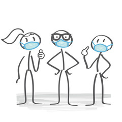 Ärteteam und Pflegekräfte tragen Mundschutz - Coronavirus