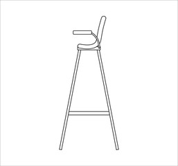 tennis referee chair. Vector illustration for web and mobile design.