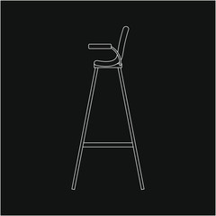 tennis referee chair. Vector illustration for web and mobile design.