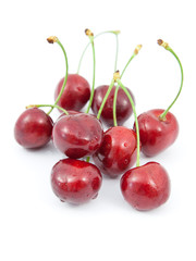 cherry on top of a white background.