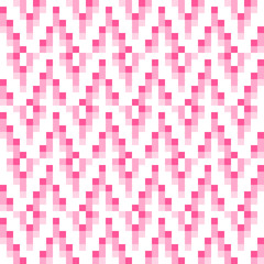 Fototapeta premium Pink Tile Diagonal Geometric Seamless Pattern On White Background