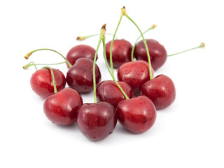 cherry on top of a white background.
