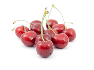 cherry on top of a white background.
