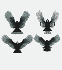 tattoo tribal eagle tshirt print embroidery graphic design vector art