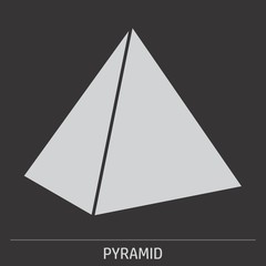 Fototapeta premium Pyramid icon illustration