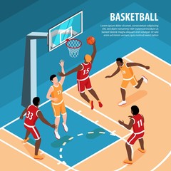 Isometric Basketball Illustration