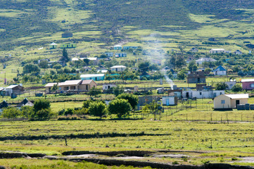 Fototapeta na wymiar Rural housing and scenery, Coffee Bay, Eastern Cape, South Africa