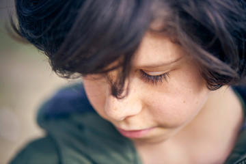 Close-up of kid’s eye