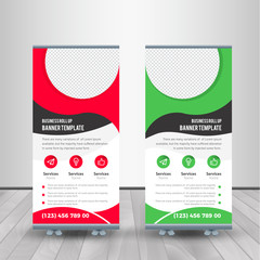 Roll-up for exhibitions, banner for seminar, layout for placement of photos. Universal stand for conference.	