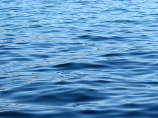 Water surface texture of deep blue sea. Soft waves, ripple water for background