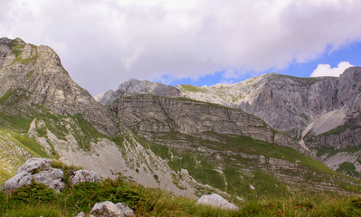 Durmitor Ring road landscape panorama, Montenegro