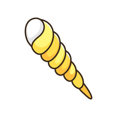 Auger shell yellow RGB color icon