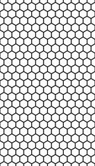 Black honeycomb on a white background. Seamless texture. Isometric geometry. 3D illustration