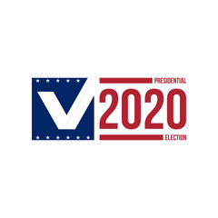 2020 presidential election logo, vector illustration