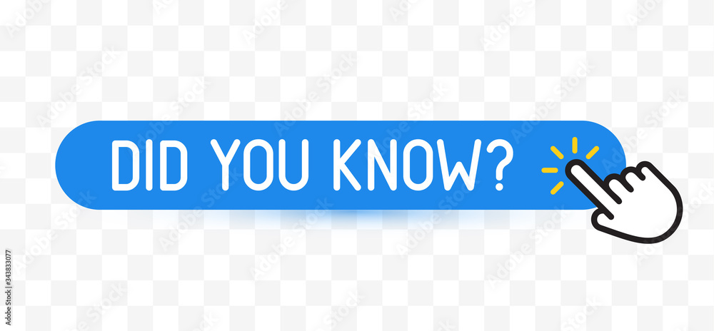 Aufkleber Did you know question web vector button template on transparent background for website, advice banner, ask sign