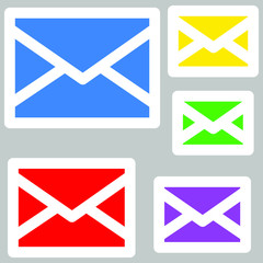 mail icon set in different colors