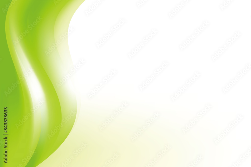 Poster abstract smooth green white wave gradient background design, green natural background with copy spac