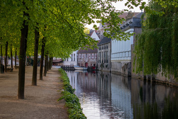 Fototapeta na wymiar Canals in the historic city of Bruges, Belgium