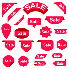 New sales tags set. Vector badges and labels