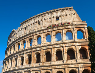 Fototapeta na wymiar Colosseum in Rome. Colosseum is the most landmark in Rome. 