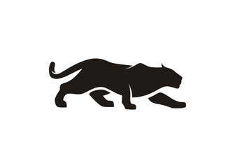 Jaguar Puma Cheetah Panther silhouette logo design inspiration © buqancreative