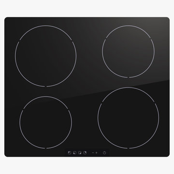 electric black induction modern stove