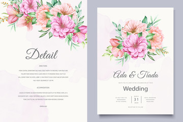 Fototapeta na wymiar beautiful cherry blossom wedding invitation designs