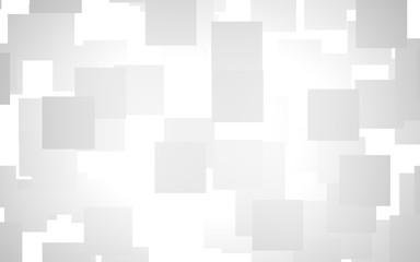 White abstract background. Misty backdrop with grey squares. 3D illustration