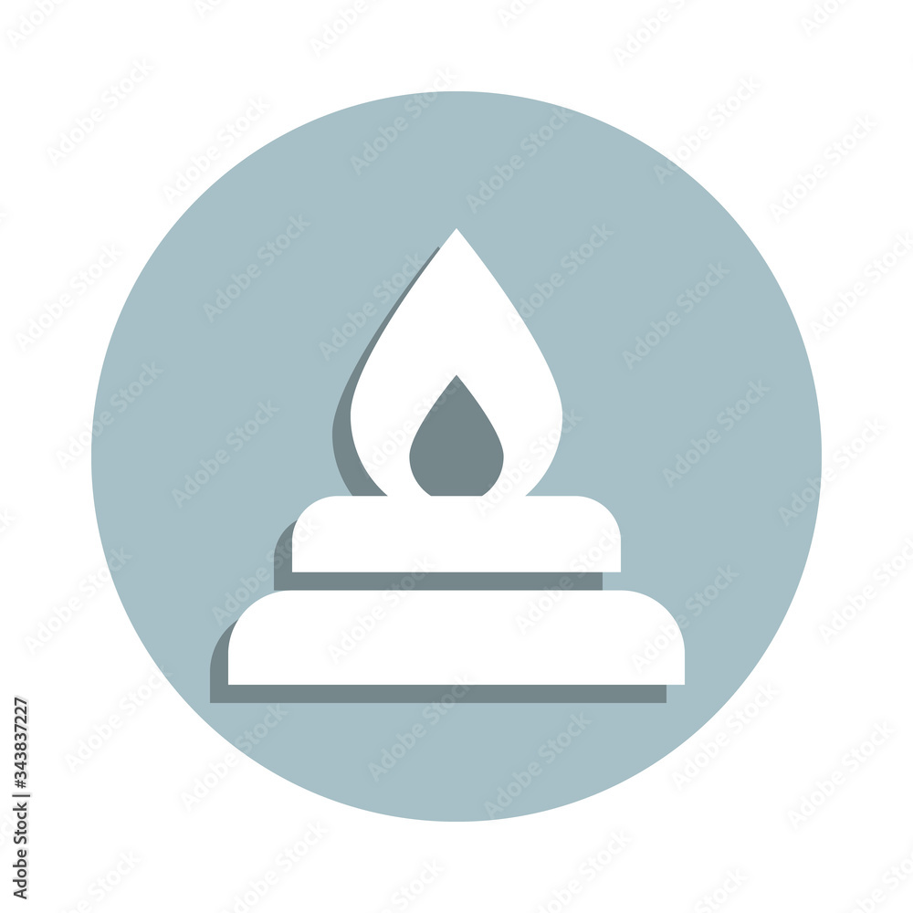 Poster laboratory, bunsen burner badge icon. simple glyph, flat vector of laboratory icons for ui and ux, w