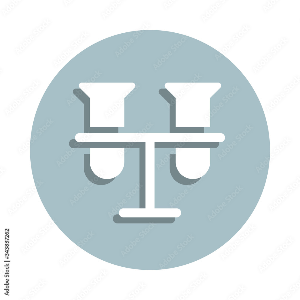 Poster laboratory, test tubes badge icon. simple glyph, flat vector of laboratory icons for ui and ux, webs