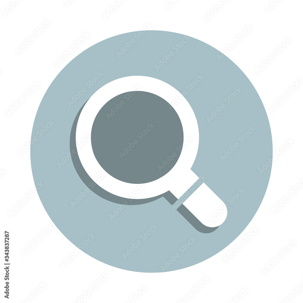 Poster laboratory, magnifying glass badge icon. simple glyph, flat vector of laboratory icons for ui and ux