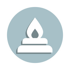 Laboratory, bunsen burner badge icon. Simple glyph, flat vector of laboratory icons for ui and ux, website or mobile application