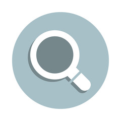 Laboratory, magnifying glass badge icon. Simple glyph, flat vector of laboratory icons for ui and ux, website or mobile application