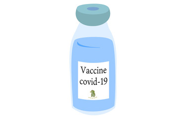 コロナウィルスのワクチンのイメージイラスト