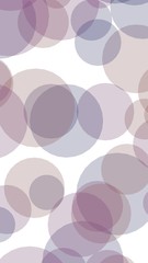 Translucent circles on a white background. 3D illustration