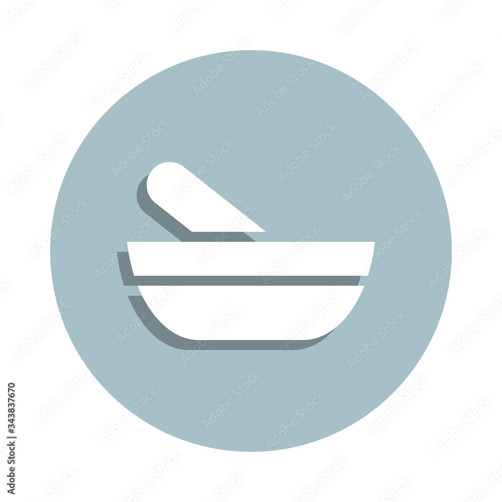 Poster laboratory, mortar badge icon. simple glyph, flat vector of laboratory icons for ui and ux, website 