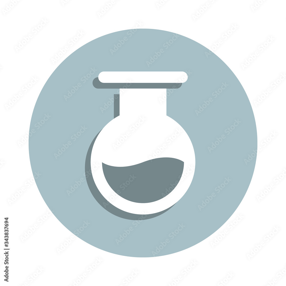 Poster laboratory, flask badge icon. simple glyph, flat vector of laboratory icons for ui and ux, website o