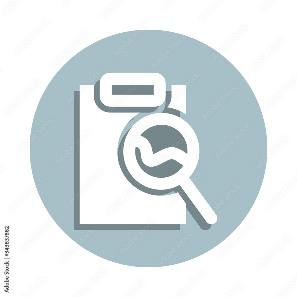 Poster laboratory, clipboard badge icon. simple glyph, flat vector of laboratory icons for ui and ux, websi