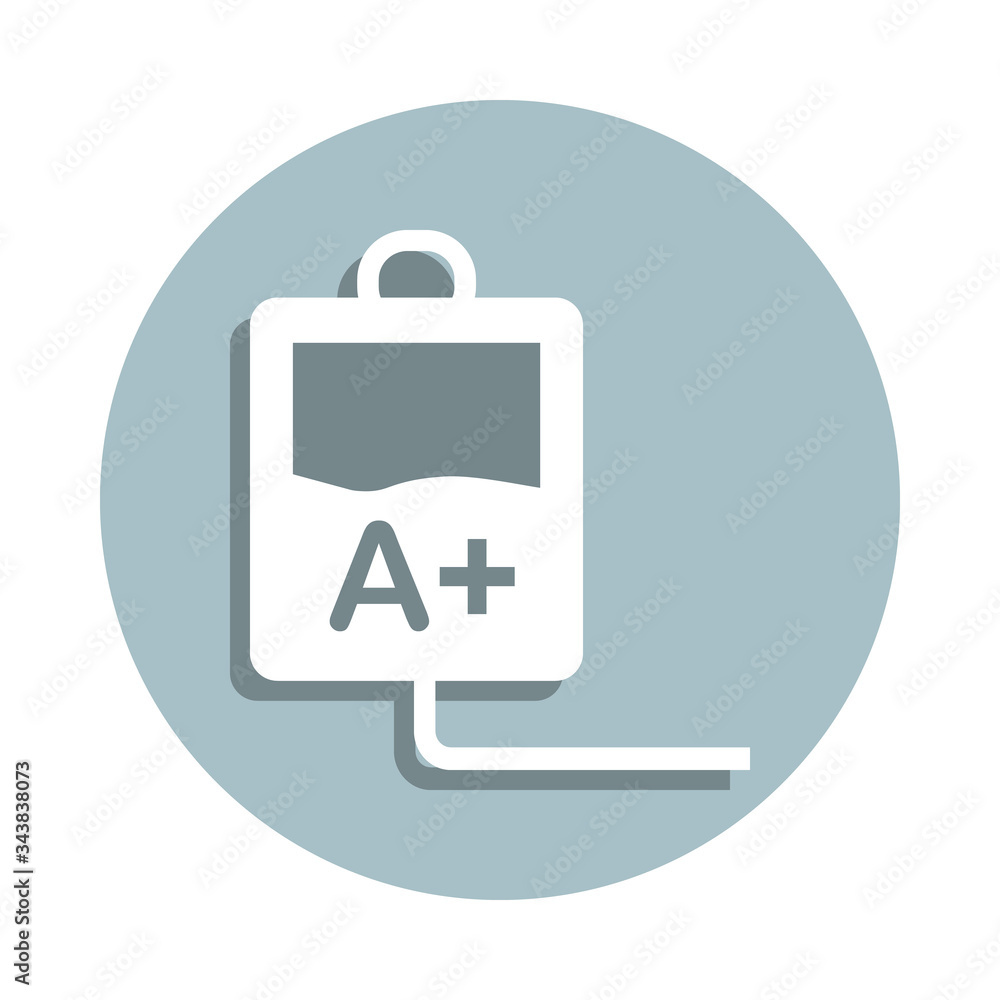 Poster laboratory, blood badge icon. simple glyph, flat vector of laboratory icons for ui and ux, website o