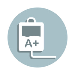 Fototapeta premium Laboratory, blood badge icon. Simple glyph, flat vector of laboratory icons for ui and ux, website or mobile application