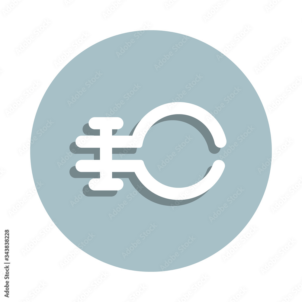 Poster laboratory, clamp badge icon. simple glyph, flat vector of laboratory icons for ui and ux, website o