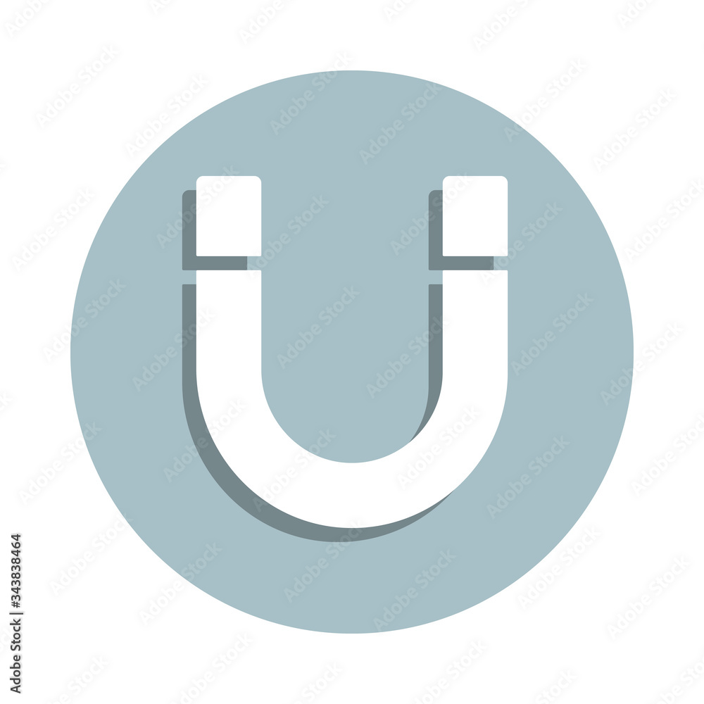 Poster laboratory, magnet badge icon. simple glyph, flat vector of laboratory icons for ui and ux, website 
