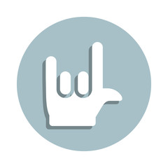 Music festival, hand, sign, rock badge icon. Simple glyph, flat vector of music festival icons for ui and ux, website or mobile application