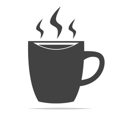 Cup of coffee icon vector isolated