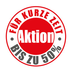 Rabatt Button Stempel 50%