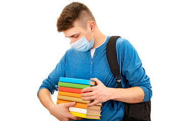 Student in Flu Mask