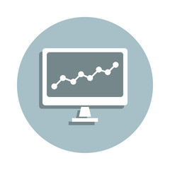 Monitoring seo badge icon. Simple glyph, flat vector of seo and development icons for ui and ux, website or mobile application