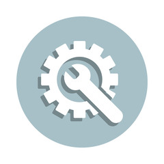 Technical support badge icon. Simple glyph, flat vector of seo and development icons for ui and ux, website or mobile application